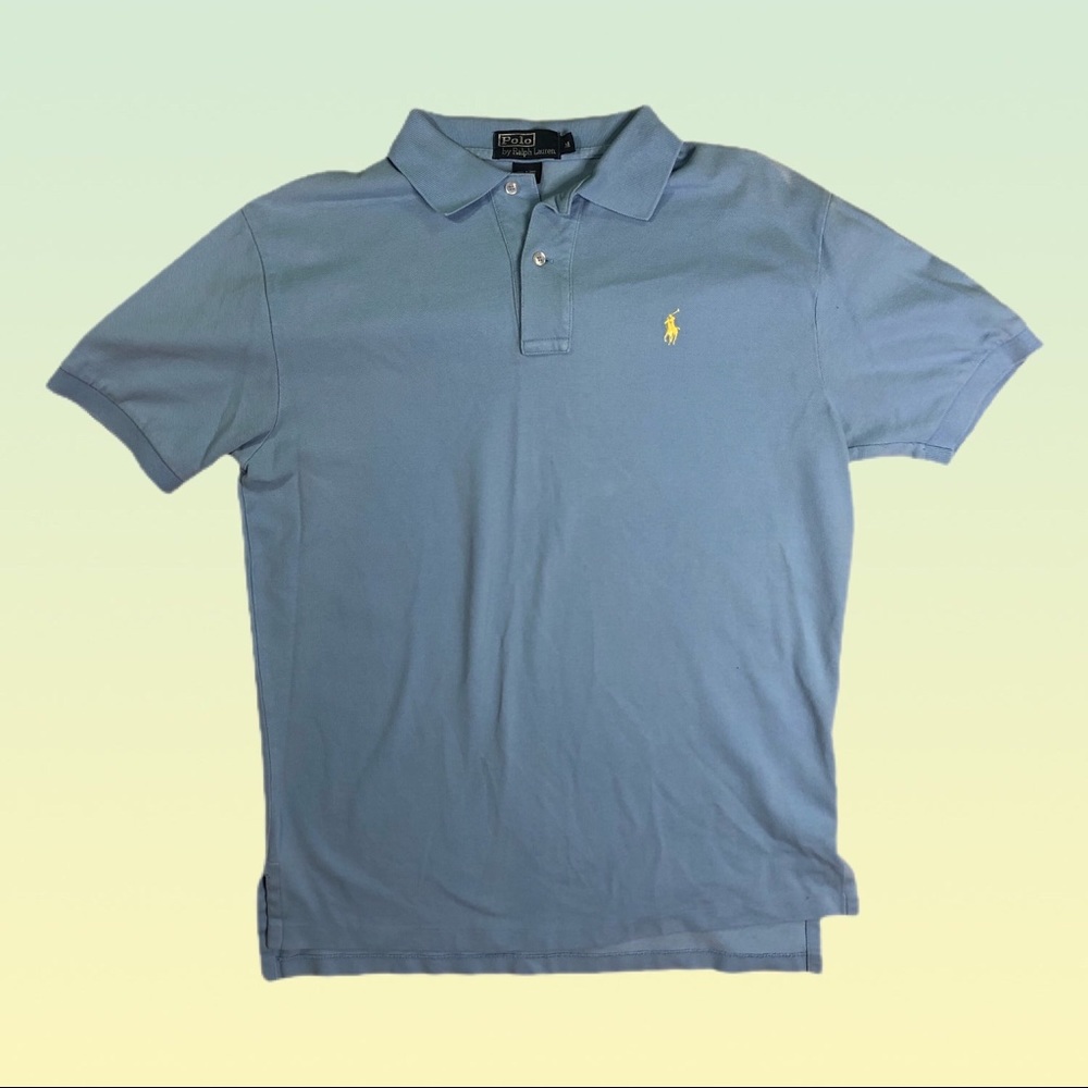 Mens Polo Ralph Lauren Short Sleeve Shirt Collar M